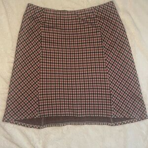 J. Jill Women's Plaid A-line Skirt in Red and Black